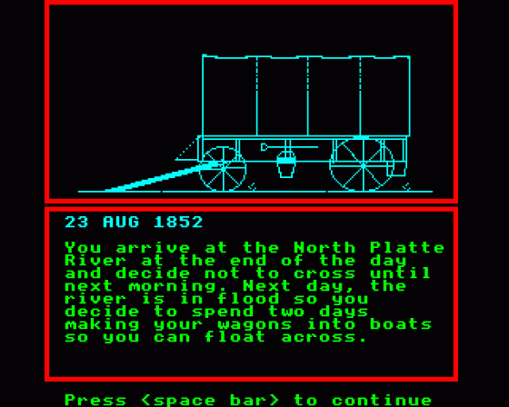 Wagons West Screenshot 36 (BBC Model B)