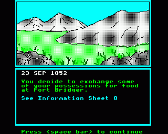 Wagons West Screenshot 47 (BBC Model B)