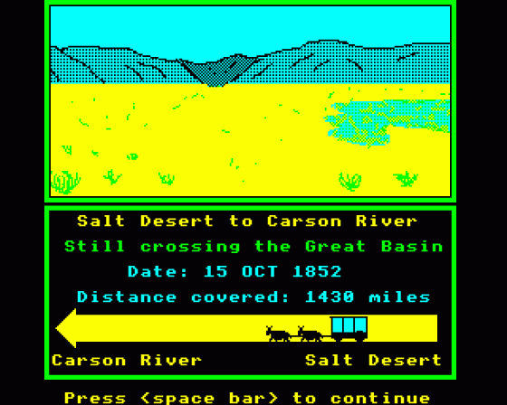 Wagons West Screenshot 55 (BBC Model B)