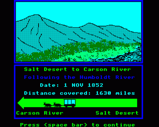 Wagons West Screenshot 60 (BBC Model B)