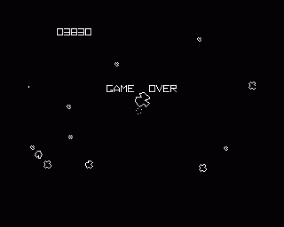 Asteroids Screenshot 8 (BBC B/B+/Master 128)