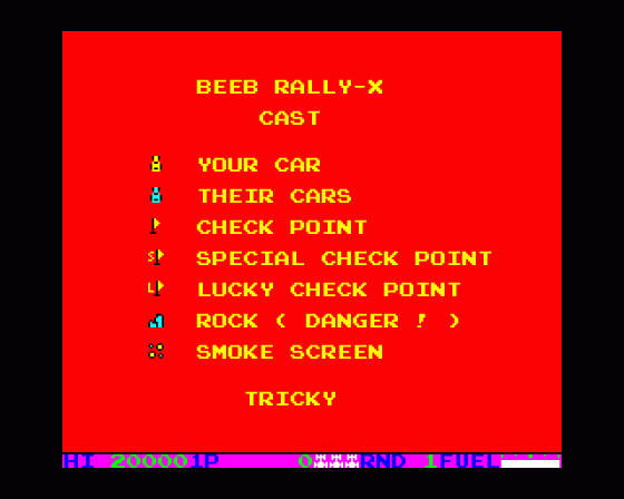 Rally-X Screenshot 9 (BBC B/B+/Master 128)