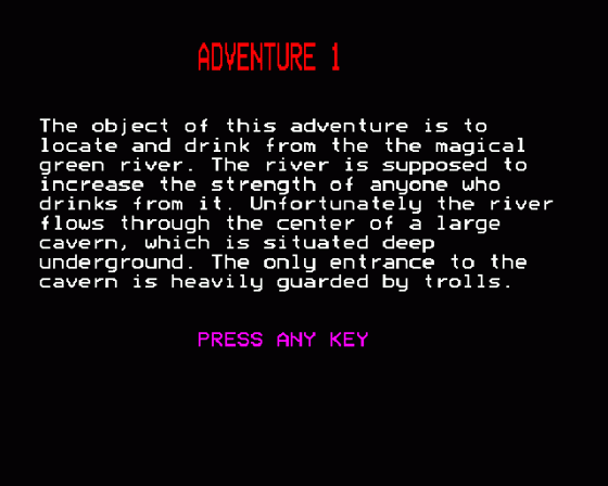Adventure 1: The Secret River