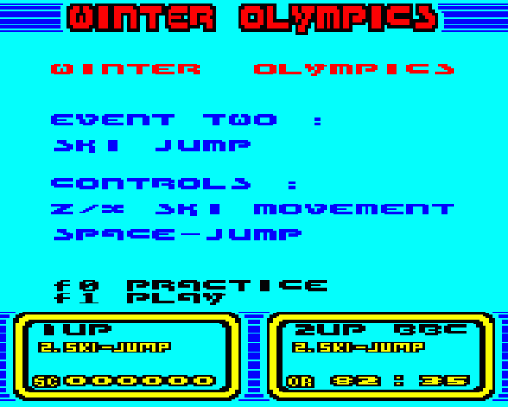 Winter Olympics Screenshot 6 (BBC B/B+/Master 128)