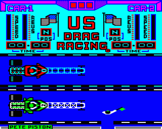 US Drag Racing Screenshot 5 (BBC B/B+/Master 128)