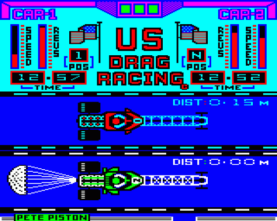 US Drag Racing Screenshot 6 (BBC B/B+/Master 128)