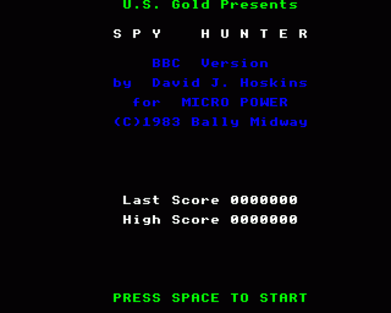 Spy Hunter Screenshot 15 (BBC Model B)