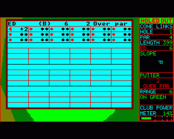 Holed Out! Screenshot 6 (BBC Master Compact)