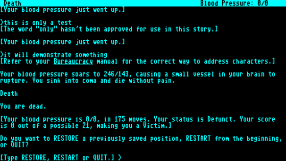 Bureaucracy Screenshot 10 (Commodore 128)