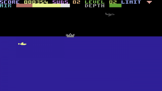 Harbour Attack Screenshot 2 (Commodore 16)