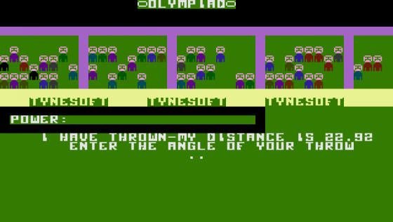 Olympiad Screenshot 6 (Commodore 16/Plus 4)