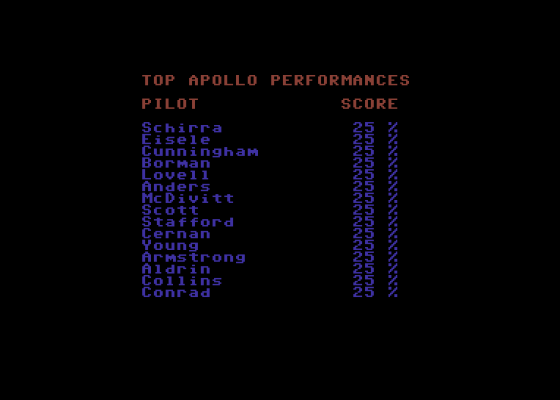 Apollo 18 Screenshot 9 (Commodore 64/128)