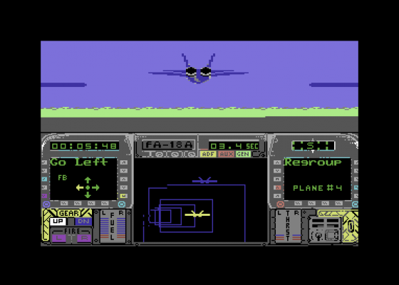 Blue Angels: Formation Flight Simulation Screenshot 7 (Commodore 64/128)