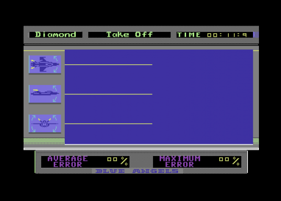 Blue Angels: Formation Flight Simulation Screenshot 8 (Commodore 64/128)