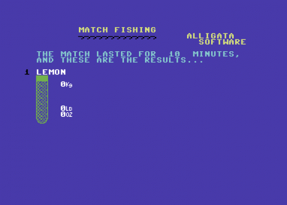 Jack Charlton's Match Fishing Screenshot 5 (Commodore 64)