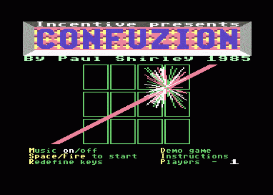 Confusion Loading Screen For The Commodore 64/128