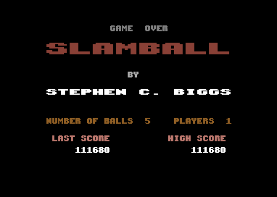 Slam Ball Screenshot 6 (Commodore 64)