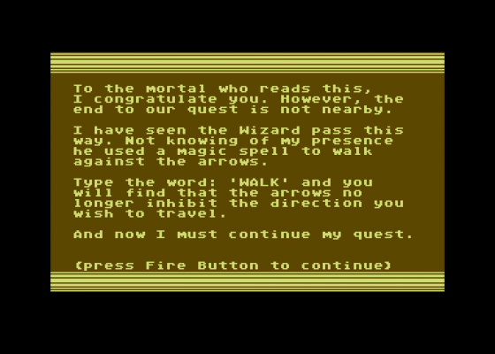 The Scrolls Of Abadon Screenshot 11 (Commodore 64)