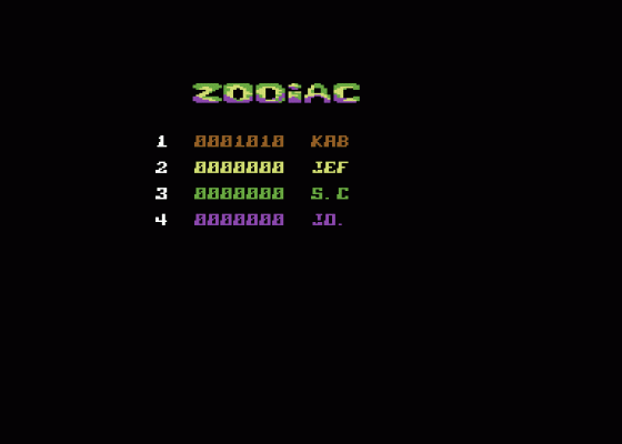 Zodiac Screenshot 12 (Commodore 64)