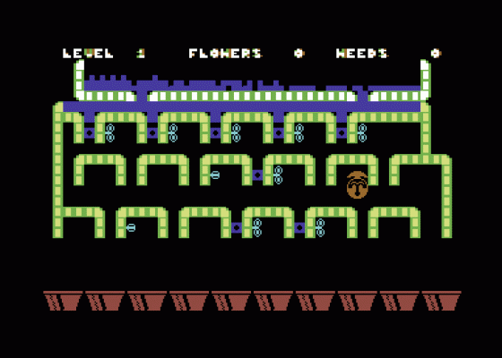 Humpty Dumpty In The Garden Screenshot 1 (Commodore 64)