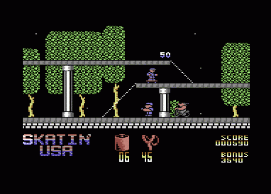 Skatin' Usa Screenshot 6 (Commodore 64/128)