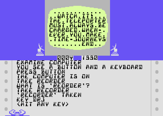 Time Traveller Screenshot 20 (Commodore 64)