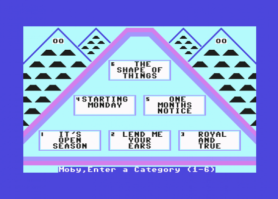 The $100,000 Pyramid Screenshot 5 (Commodore 64/128)