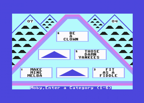 The $100,000 Pyramid Screenshot 7 (Commodore 64/128)