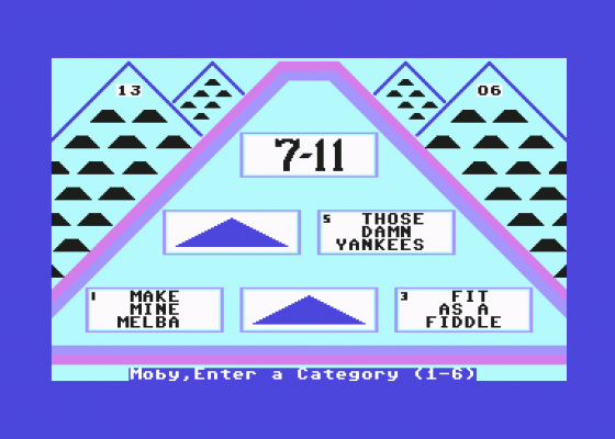 The $100,000 Pyramid Screenshot 8 (Commodore 64/128)