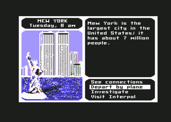 Where In The World Is Carmen Sandiego? Screenshot 11 (Commodore 64)