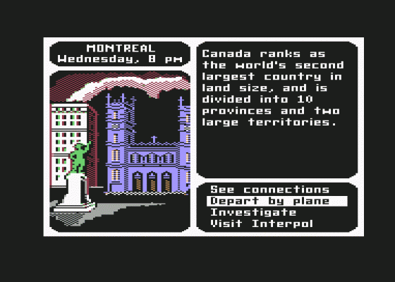 Where In The World Is Carmen Sandiego? Screenshot 13 (Commodore 64)