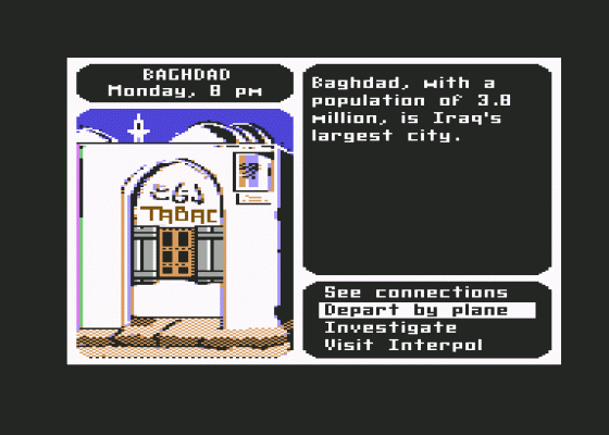 Where In The World Is Carmen Sandiego? Screenshot 31 (Commodore 64)