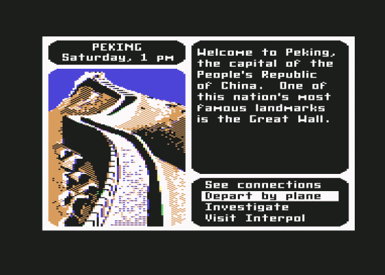 Where In The World Is Carmen Sandiego? Screenshot 33 (Commodore 64)