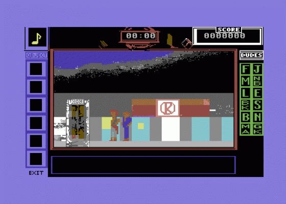 Bill And Teds Excellent Adventure Screenshot 1 (Commodore 64)