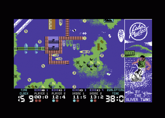 Jet Bike Simulator Screenshot 1 (Commodore 64/128)