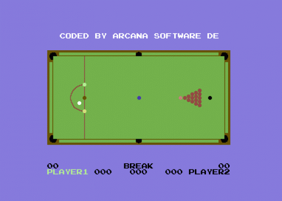 Professional Snooker Simulator Screenshot 1 (Commodore 64/128)