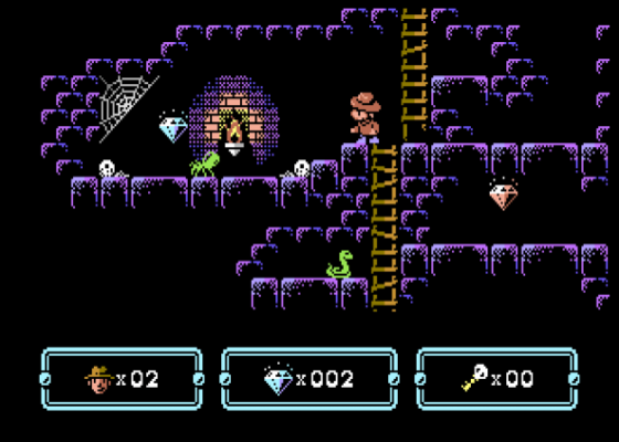 Sydney Hunter And The Sacred Tribe Screenshot 5 (Commodore 64/128)