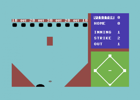 Arcade Baseball Screenshot 1 (Commodore 64)