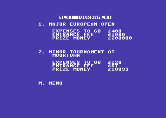 Championship Golf Screenshot 11 (Commodore 64)