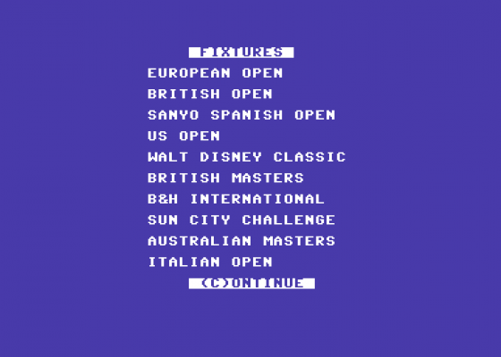 Championship Golf Screenshot 12 (Commodore 64)