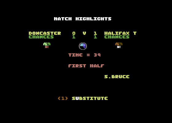 League Football Screenshot 6 (Commodore 64/128)