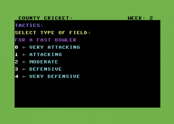 County Cricket Screenshot 10 (Commodore 64)