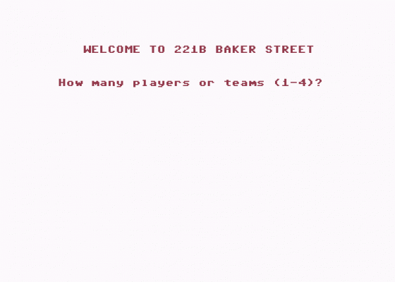 221B Baker Street Screenshot 10 (Commodore 64)