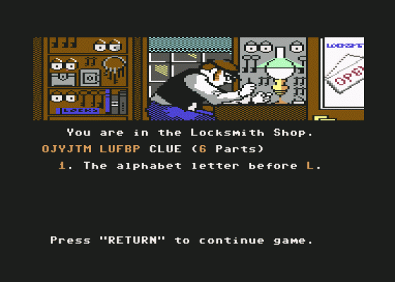 221B Baker Street Screenshot 15 (Commodore 64)