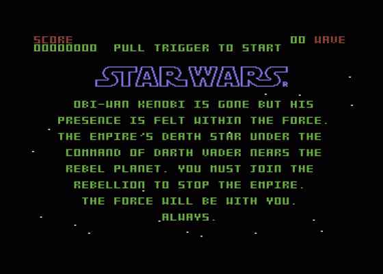 Star Wars Screenshot 8 (Commodore 64/128)