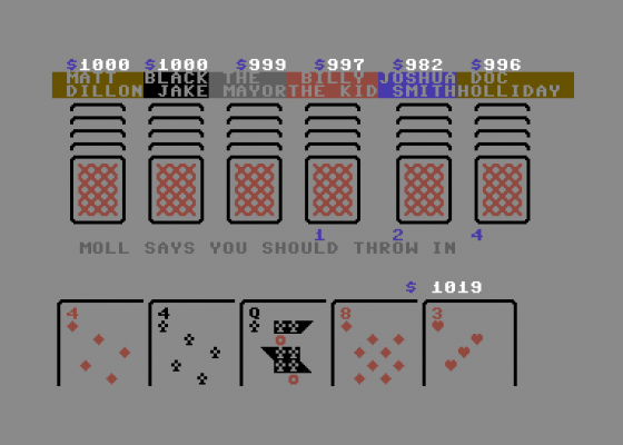 Poker Screenshot 5 (Commodore 64)