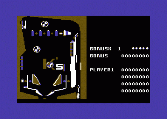 Pinball Construction Set Screenshot 1 (Commodore 64)