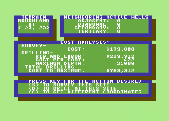 Oil Barons Screenshot 8 (Commodore 64)