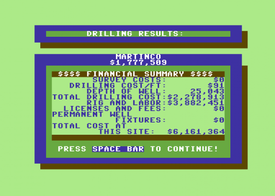 Oil Barons Screenshot 10 (Commodore 64)