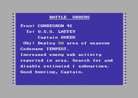 Destroyer Screenshot 5 (Commodore 64)